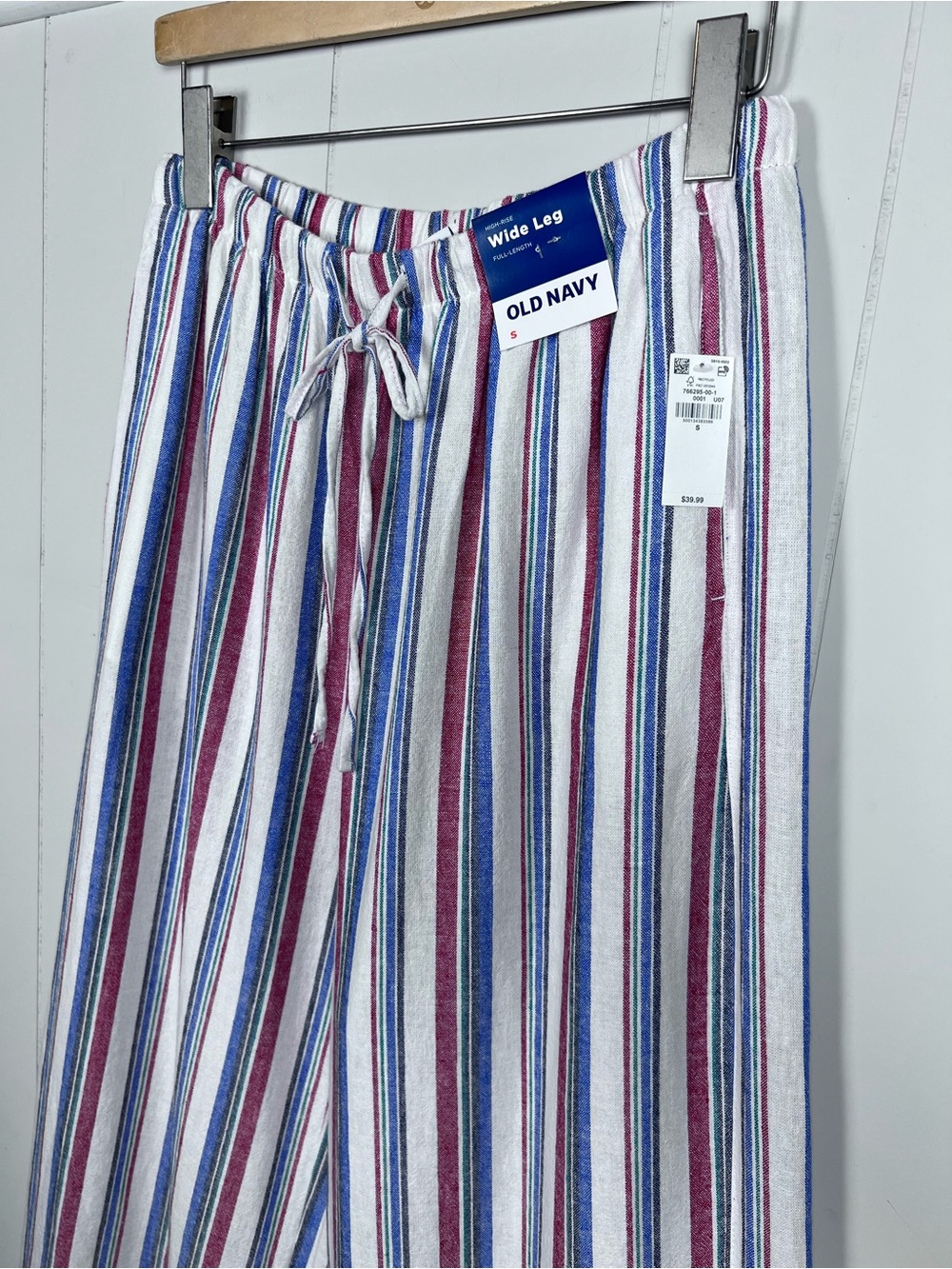 Old Navy Linen Blend NWT Pants Wide Leg Beach Coastal Breathable Size Small - Picture 9 of 14